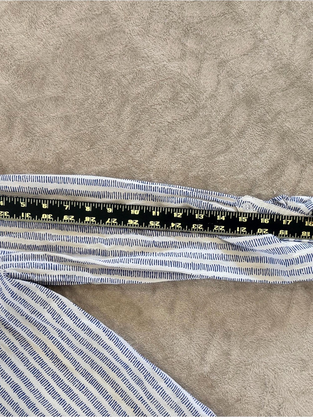 Hester & Orchard Blue Stripe Henley Tunic Top Size S Coastal Beachy Vacation - Picture 5 of 6
